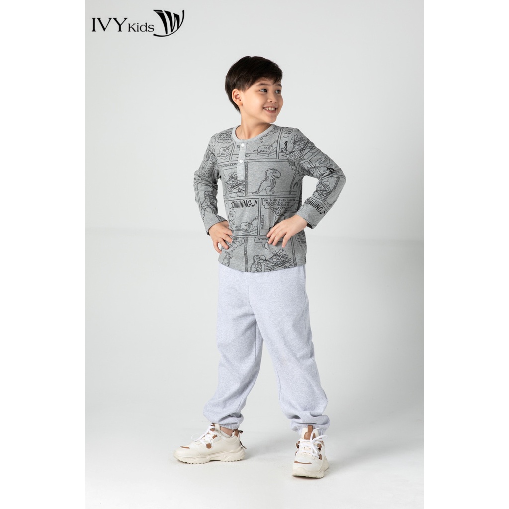 Áo thun họa tiết bé trai IVY moda MS 58K1376