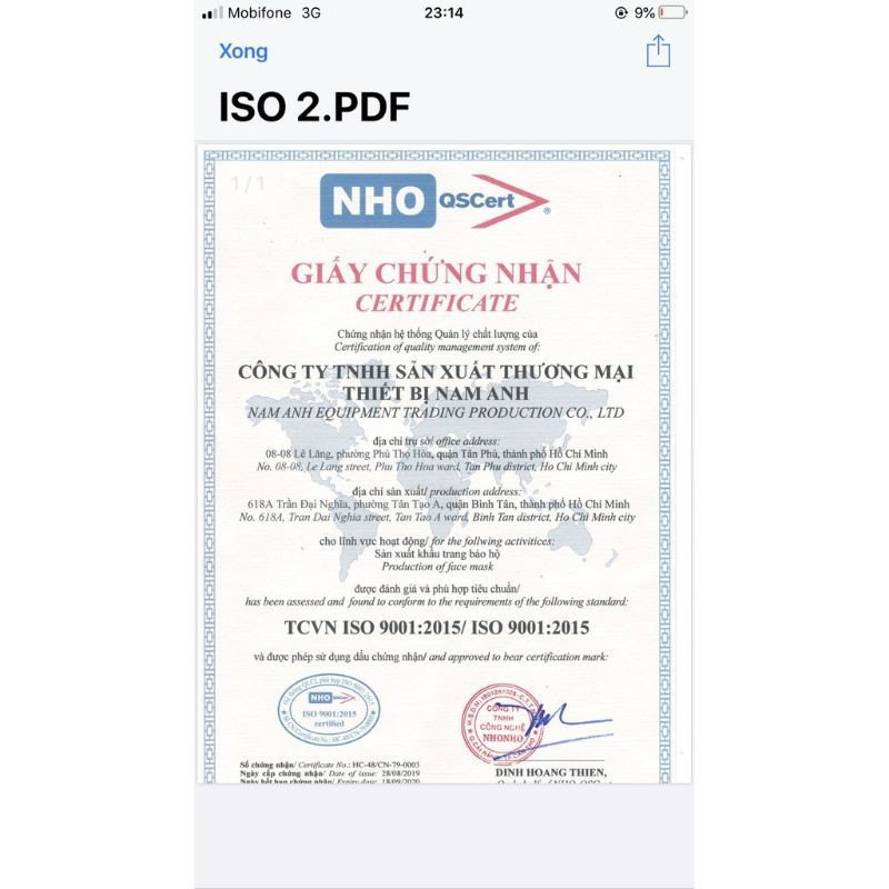Khẩu trang y tế 4lớp giấy kháng khuẩn nam anh 1 hộp 50 cái