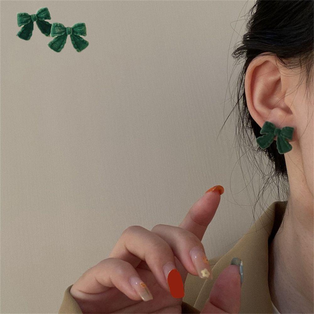 PINEVN Bông Tai Mạ Bạc 925 Hình Chiếc Nơ Đính Đá Thời Trang Cho Nữ