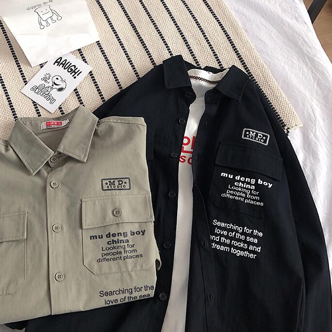 Áo Sơ Mi Nam Dài Tay Cổ Bẻ Thời Trang Nhật Bản