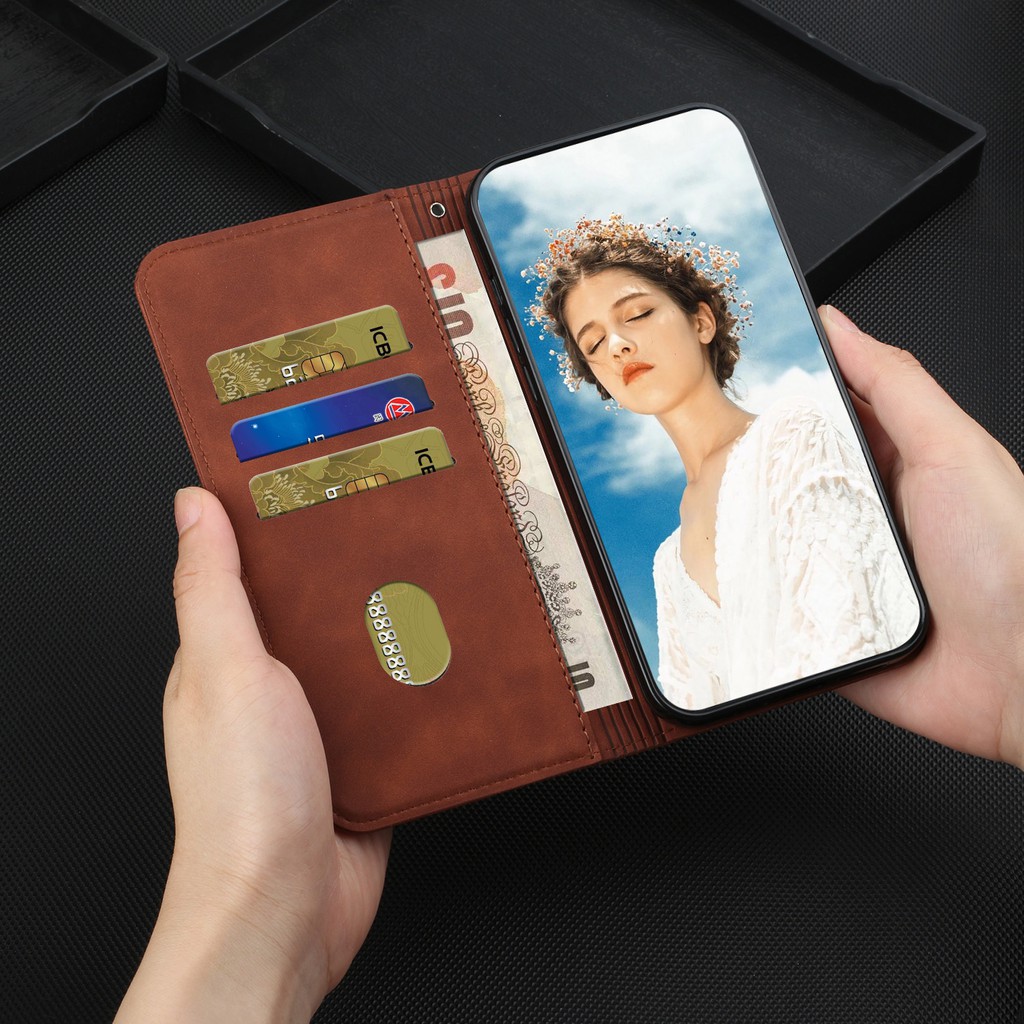 Flip Case iPhone 12 Pro Max 12 Mini iPhone 11 Pro Max Casing PU Leather Magnetic Stand Wallet Card Slots Bracket Shockproof Cases Protection Cover