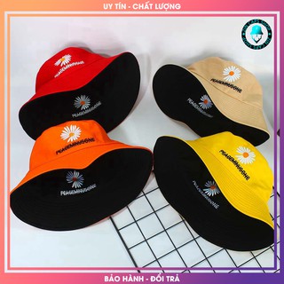 Mũ Bucket Nón Tai Bèo 2 Mặt Hoa Cúc PEACEMINUSONE Cam Đỏ Vàng Be