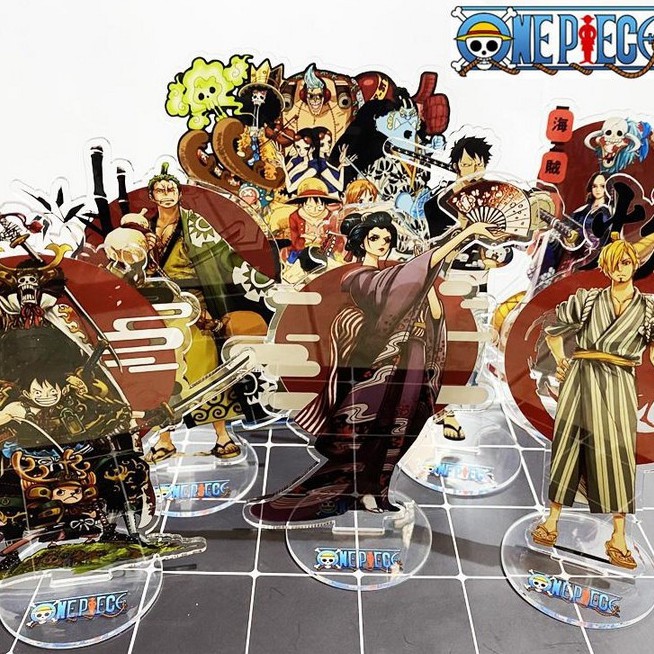 Standee One piece ver Wano quốc Luffy Law Zoro Sanji Law Mô hình trưng bày