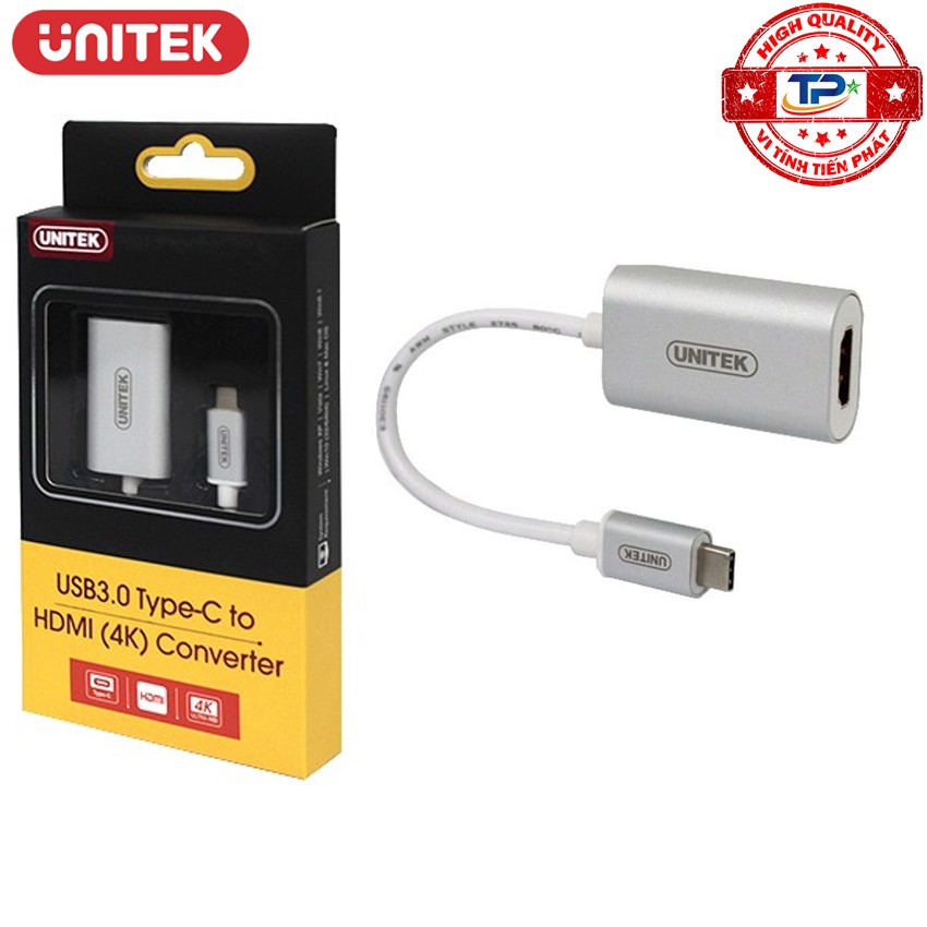 Bộ chuyển USB 3.1 Type-C sang cổng HDMI 4K Unitek Y-6316