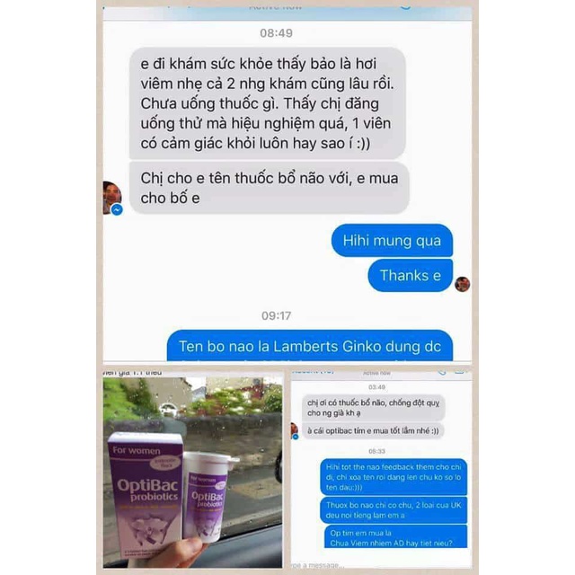 Men vi sinh Optibac tím Optibac for women hàng chính hãng UK hộp 30 viên