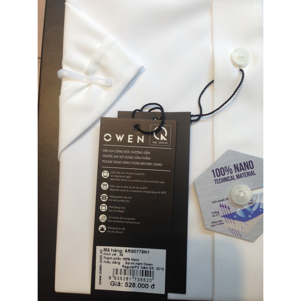 Áo Owen Ngắn Tay Trắng ⚜️ FREE SHIP ⚜️  CHẤT Nano AR90779N CÔNG SỞ ĐẸP LỊCH SỰ CÔNG SỞ | BigBuy360 - bigbuy360.vn