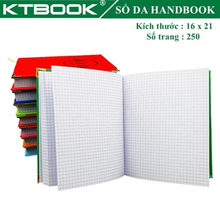 Sổ ghi chép bìa da handbook cao cấp ktbook 250 trang size A5 ruột giấy in caro