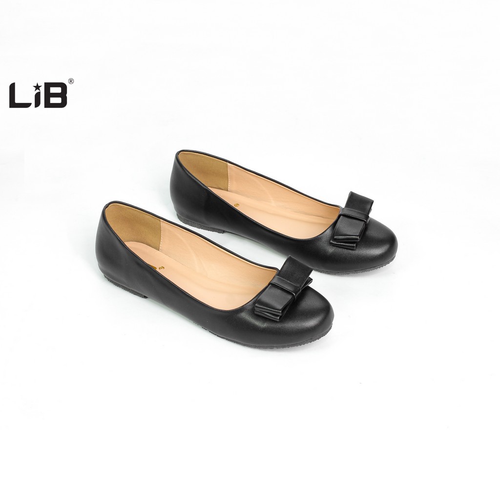 LiB - Giày Búp Bê Nữ Thời Trang Bệt Mũi Tròn Gắn Nơ S528