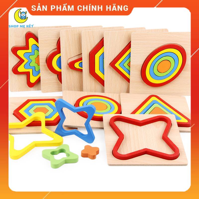 Tranh xếp hình 3D chất liệu gỗ cho bé