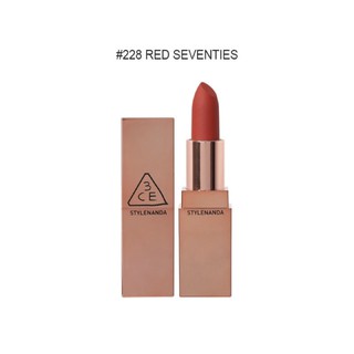 [CHÍNH HÃNG][SẴN] Son Thỏi Lì 3CE Matte Lip Color Màu Đỏ Đất #228 Red Seventies