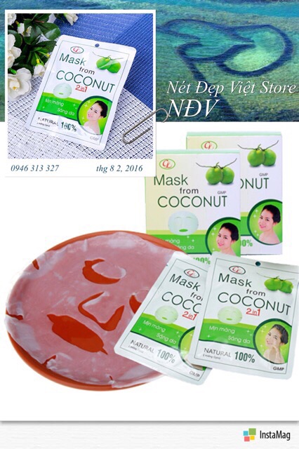 Mặt nạ nước dừa Cửu Long 2 in 1 - Mask From Coconut