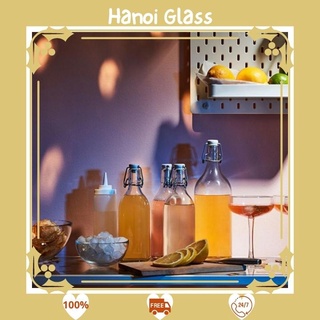 Chai thuỷ tinh 500ml 👑 Nắp Cài 👑 đựng nước ép mật ong làm sản phẩm trưng bày - [ RẺ VÔ ĐỊCH ]