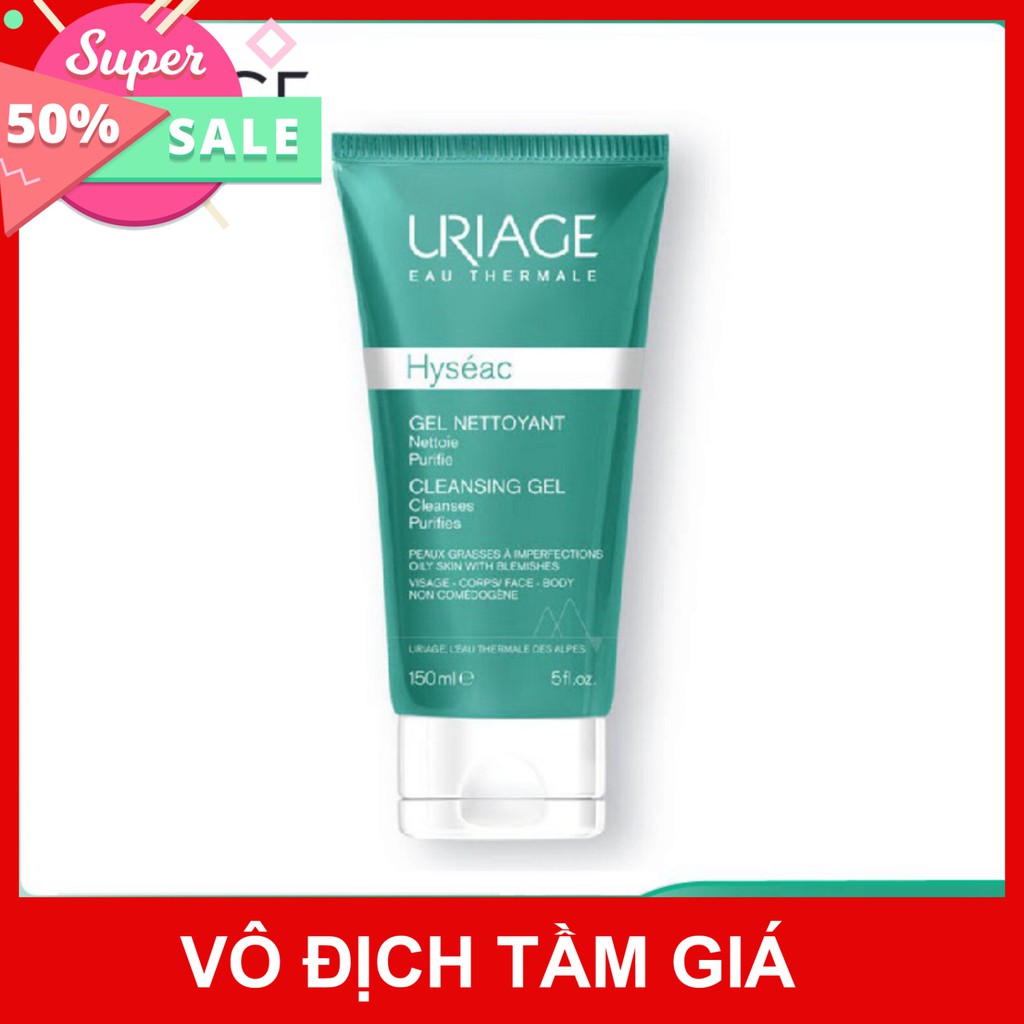 [CHÍNH HÃNG] Uriage Gel Rửa Mặt Cho Da Nhờn Mụn, Da Hỗ Hợp Hyséac Gel Nettoyant Cleansing Gel 150ml