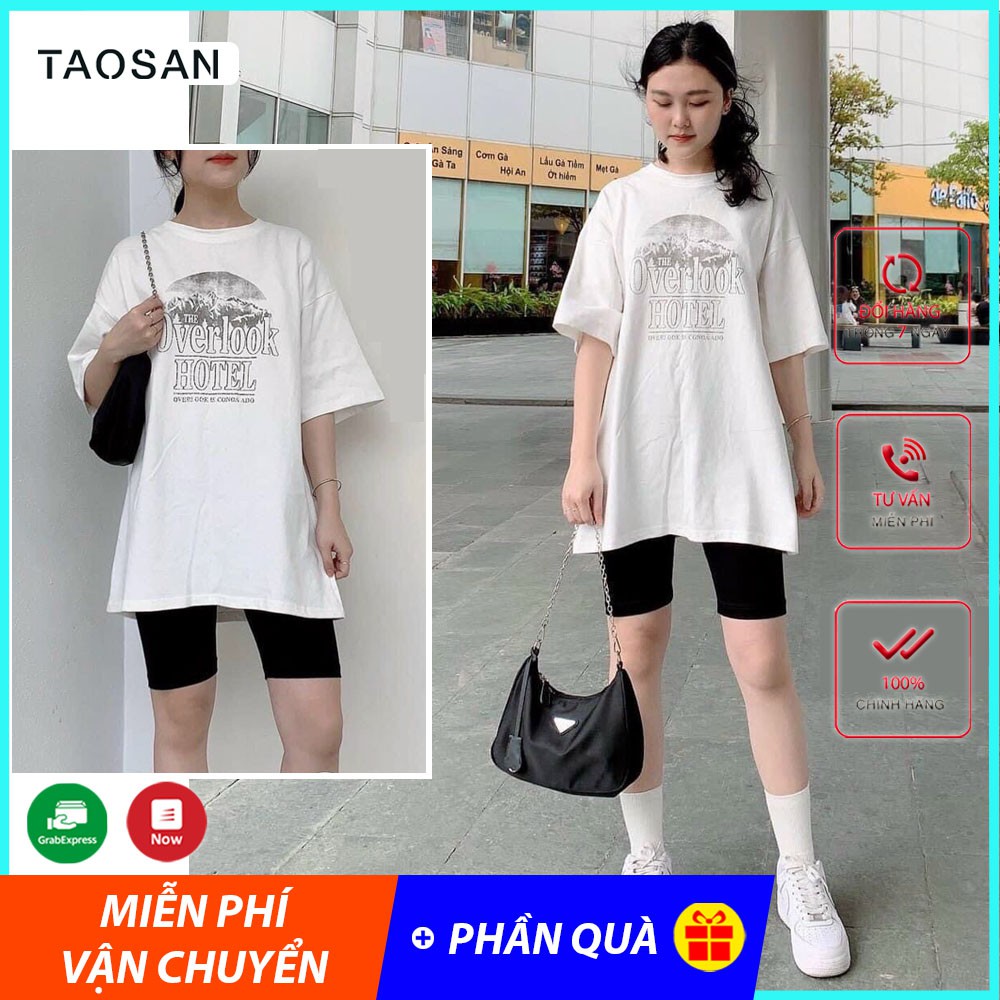 [QUÀ TẶNG LÀ 1C KHÂUTRANG] Sét đồ nữ áo phông tay lỡ overlook vải cotton và legging đùi quảng châu, bộ quần áo Taosan | BigBuy360 - bigbuy360.vn