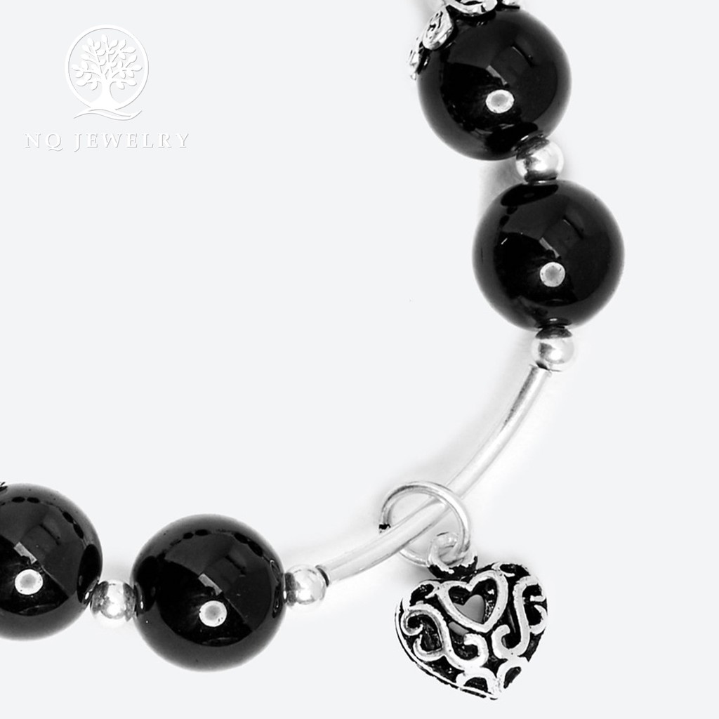Vòng tay mix trái tim bạc - NQ Jewelry