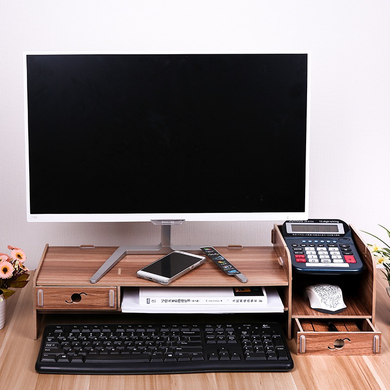 Kệ Gỗ Để Bàn Cho Máy Tính PC &amp; Laptop Chất Liệu Gỗ Tự Nhiên Sấy Khô, Kệ Màn Máy Tính Zason Dễ Dàng Lắp Đặt