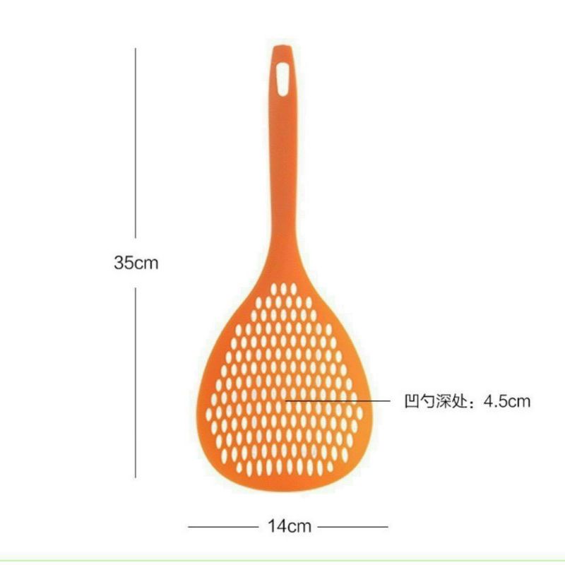 Thìa Muỗng Thủng Vớt Đồ Ăn Nhựa Chịu Nhiệt Cỡ Lớn