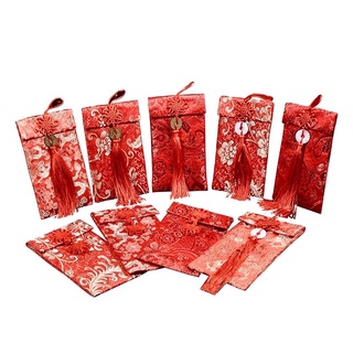 Bao lì xì vải gấm đỏ ( ngọc)