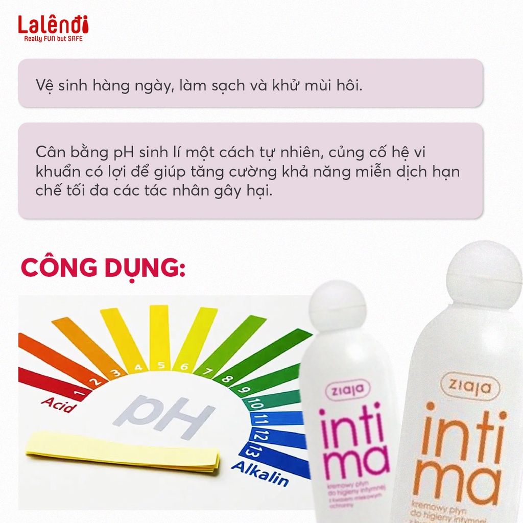 Dung Dịch Vệ Sinh Phụ Nữ Intima Ziaja 200ml Chính Hãng - DDVS Intima Chăm Sóc Bảo Vệ Cô Bé | Lalendi Store