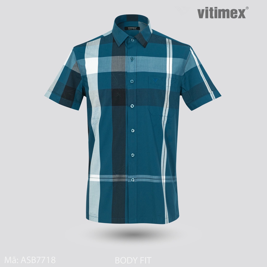 Áo Sơ Mi Ngắn Tay Dáng Ôm Vạt Bằng ASB7718
