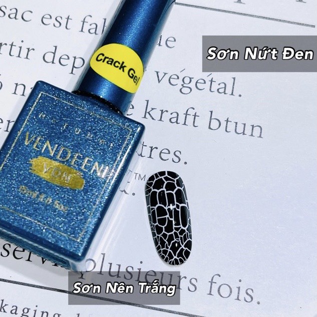 Sơn Nứt, Sơn Gel Nứt Vendeeni Đen Trắng [Chuyên Mi Nail]