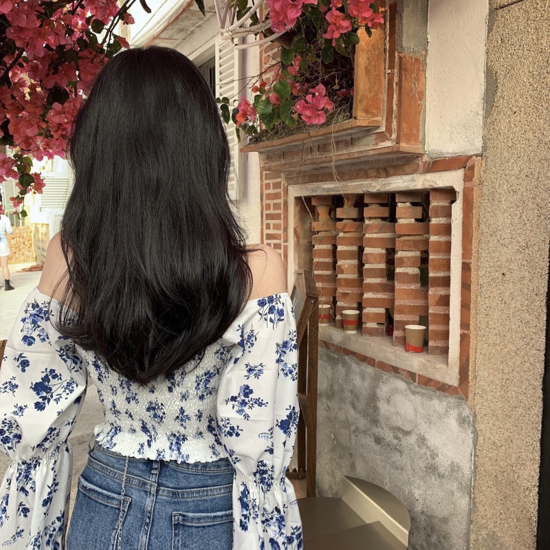 Áo Kiểu Tay Phồng Cổ Vuông In Họa Tiết Ngọt Ngào Cho Nữ