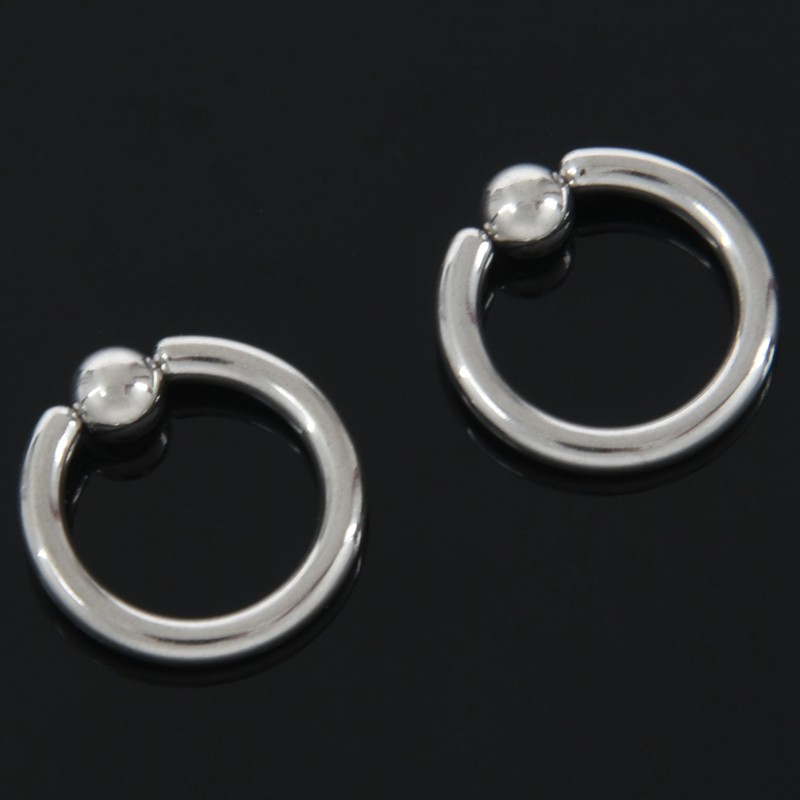 Cặp khuyên tai thép không gỉ 8g 3.2mm x16mm