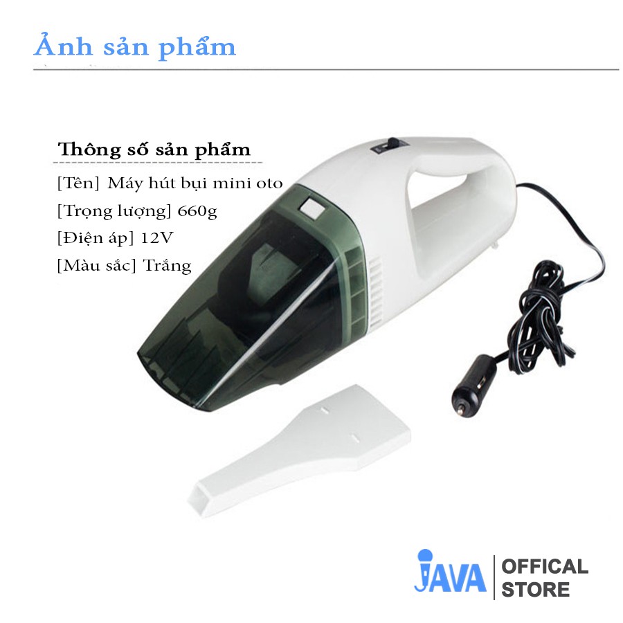 Máy Hút Bụi Ô Tô Mini - Công suất 120W - Dùng nguồn điện trên oto 12v [ BH 6 THÁNG ]