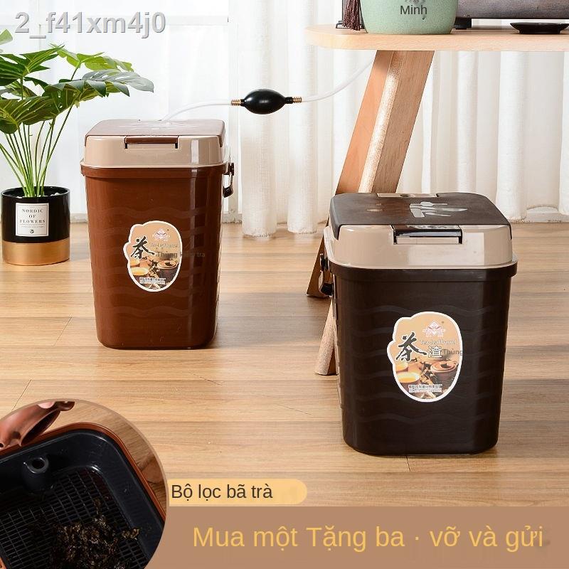 Xô đựng bã trà, trà nhựa, thùng rác gia đình, nước thải, xả Kung Fu, phụ kiện bộ ấm