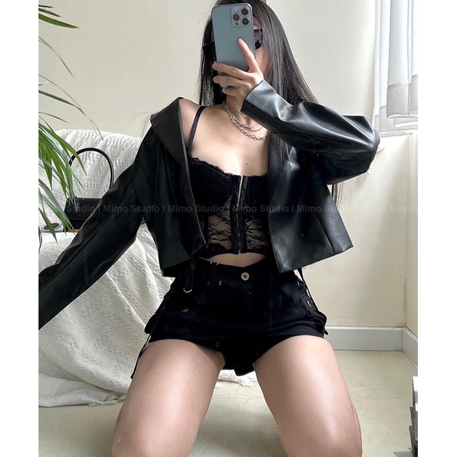 Áo blazer da lửng