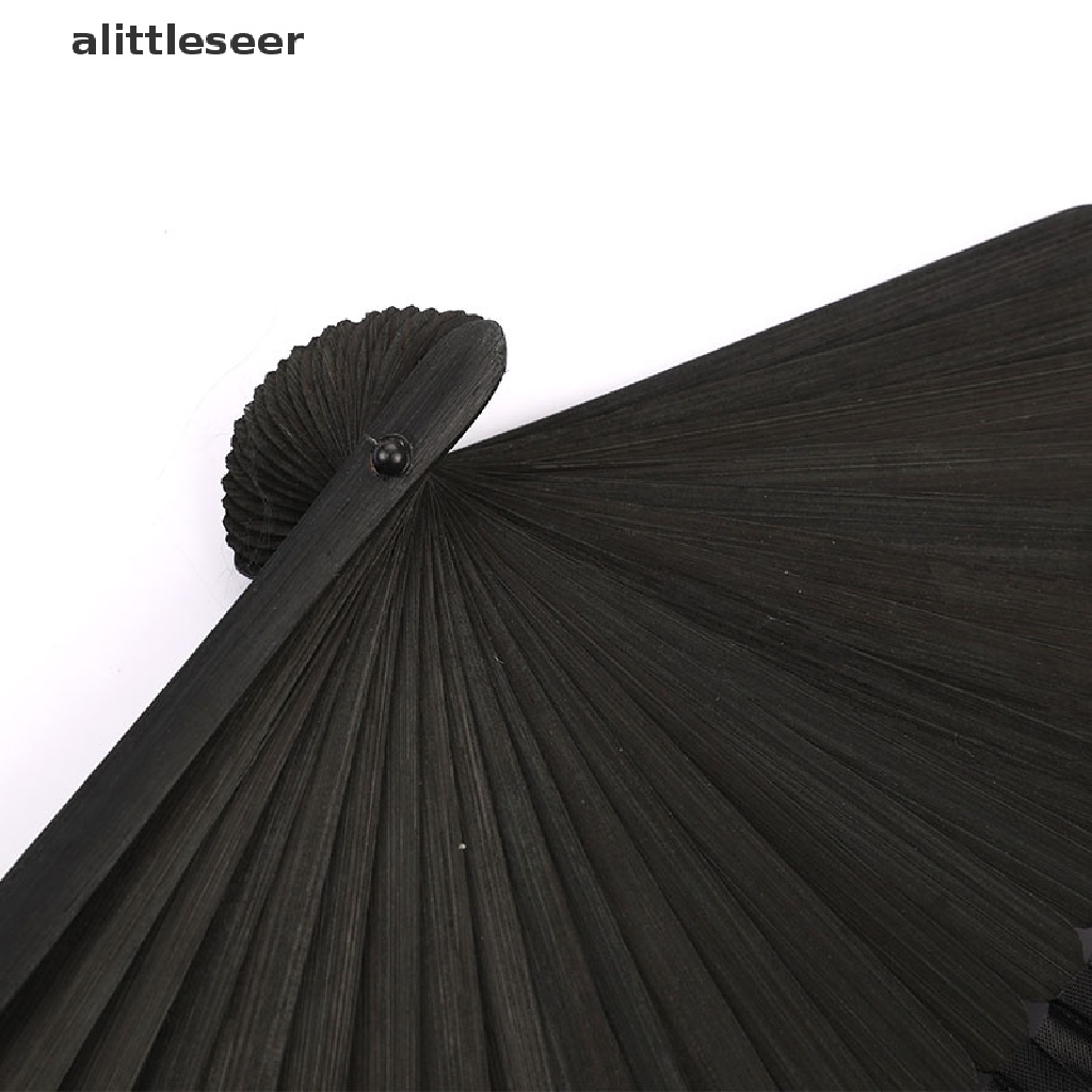 【ER】 Chinese Style Black Vintage Hand Fan Folding Fan Chinese Dance Party Folding Fan .
