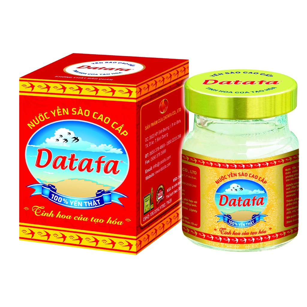 Nước yến sào cao cấp 70ml datafa (có đường , không đường)