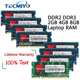 RAM thẻ nhớ DDR2 DDR3 2GB 4GB 8GB Bus 1600 1333 1066 800 667MHz PC2 5300 6400 PC3 8500 10600 12800 cho laptop