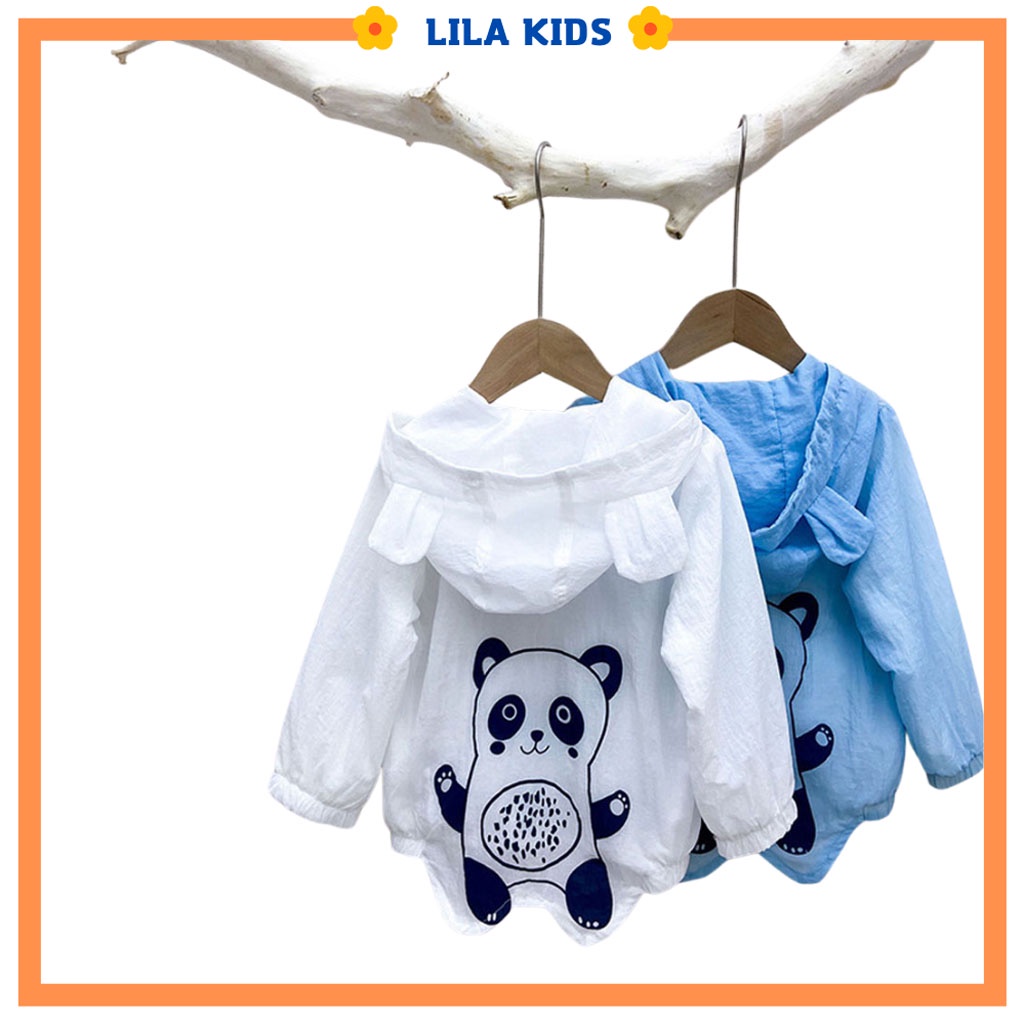 Áo khoác gió cho bé in hình gấu cute, Áo khoác cho bé từ 6-21kg - LiLa Kids