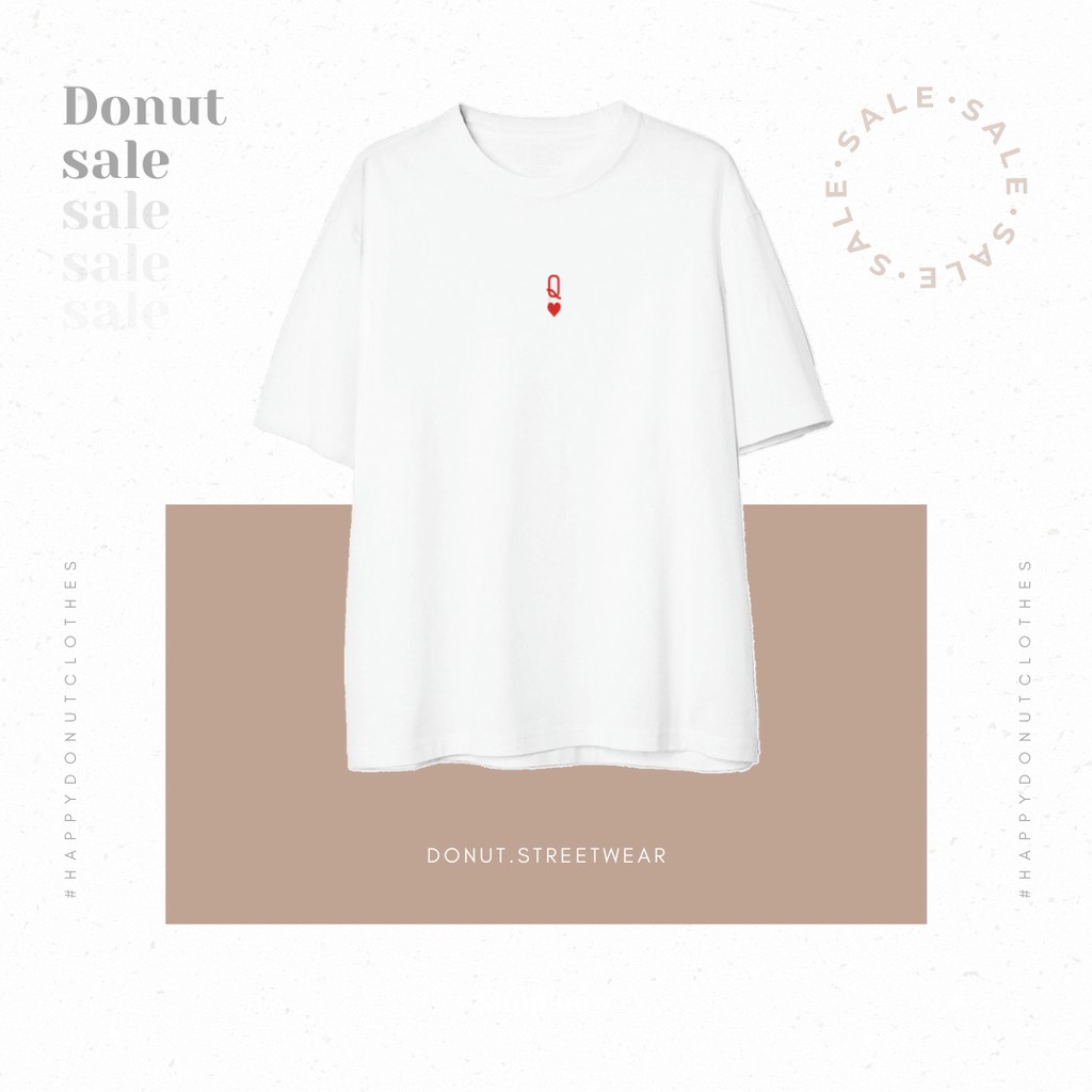 Áo thun thêu cotton unisex Q