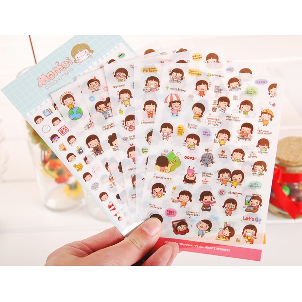 Set 6 tấm sticker cute