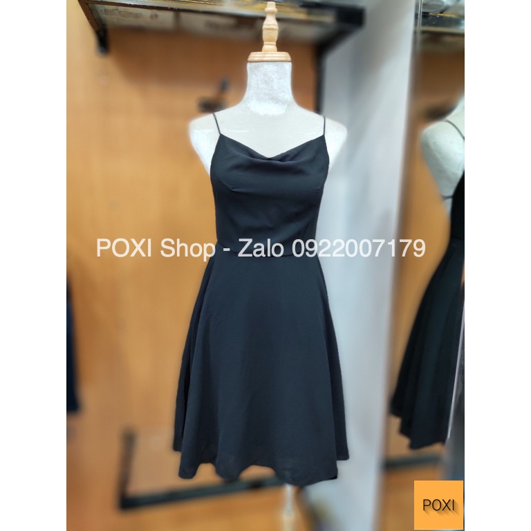 [ẢNH THẬT] Đầm Xoè Dây Chéo Lưng Sona (ĐEN) | BigBuy360 - bigbuy360.vn
