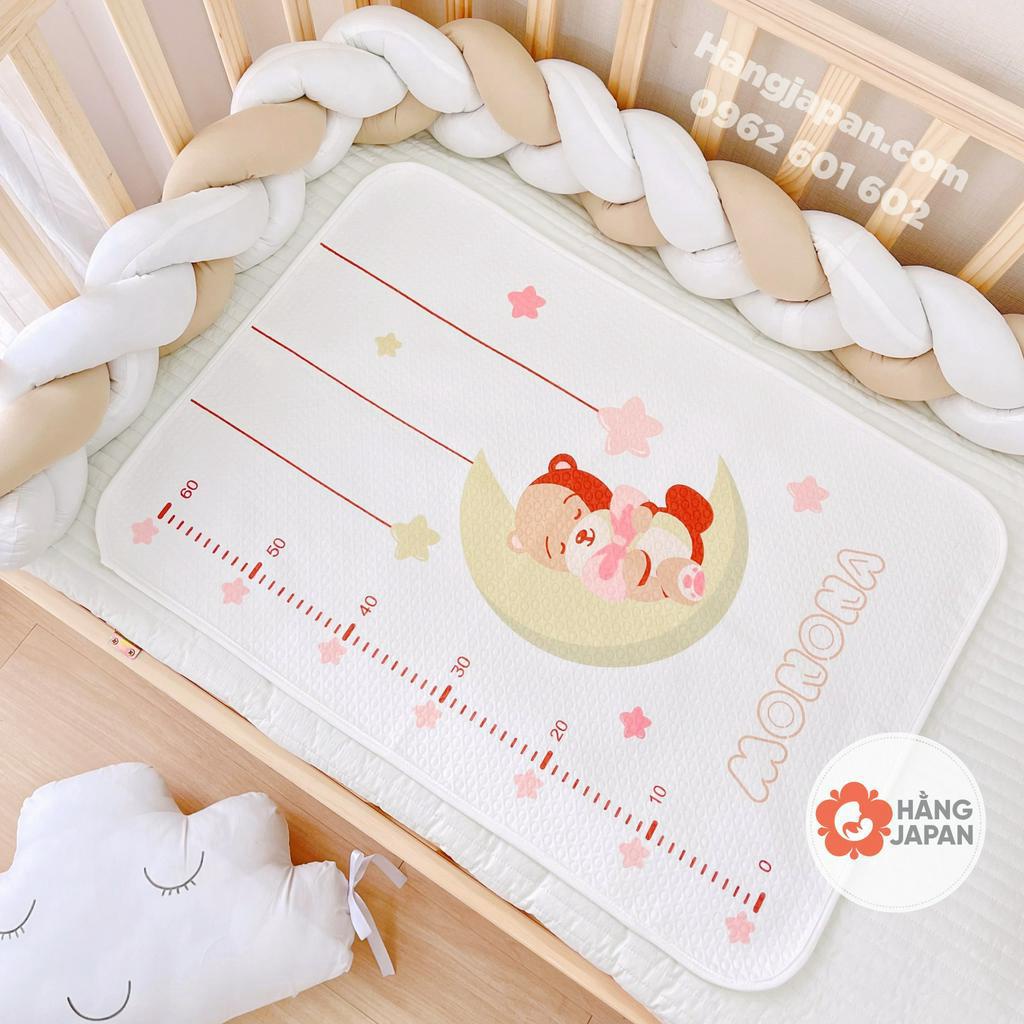 Lót chống thấm Monona hoạ tiết ngẫu nhiên cho bé có thước đo cao cấp (KT: 50X70cm)