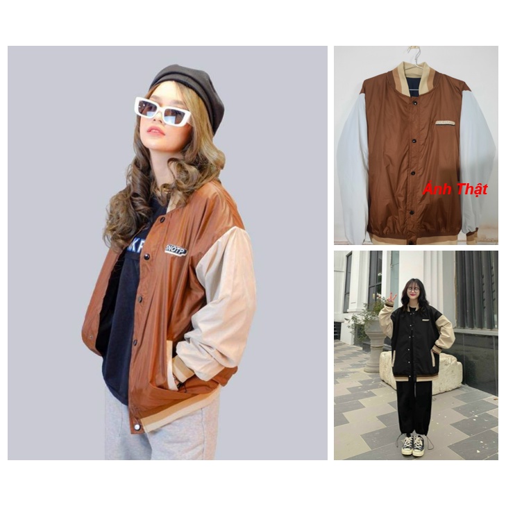 Áo Khoác Dù Bomber Nữ 2 Lớp Logo Thêu Wasnotpp Xin Xò