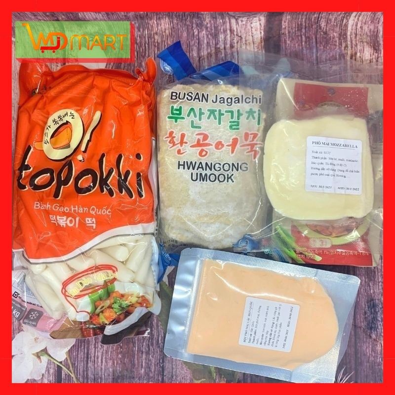 Combo lẩu tokbokki mua 4 tặng 1 tặng kèm mì không vị