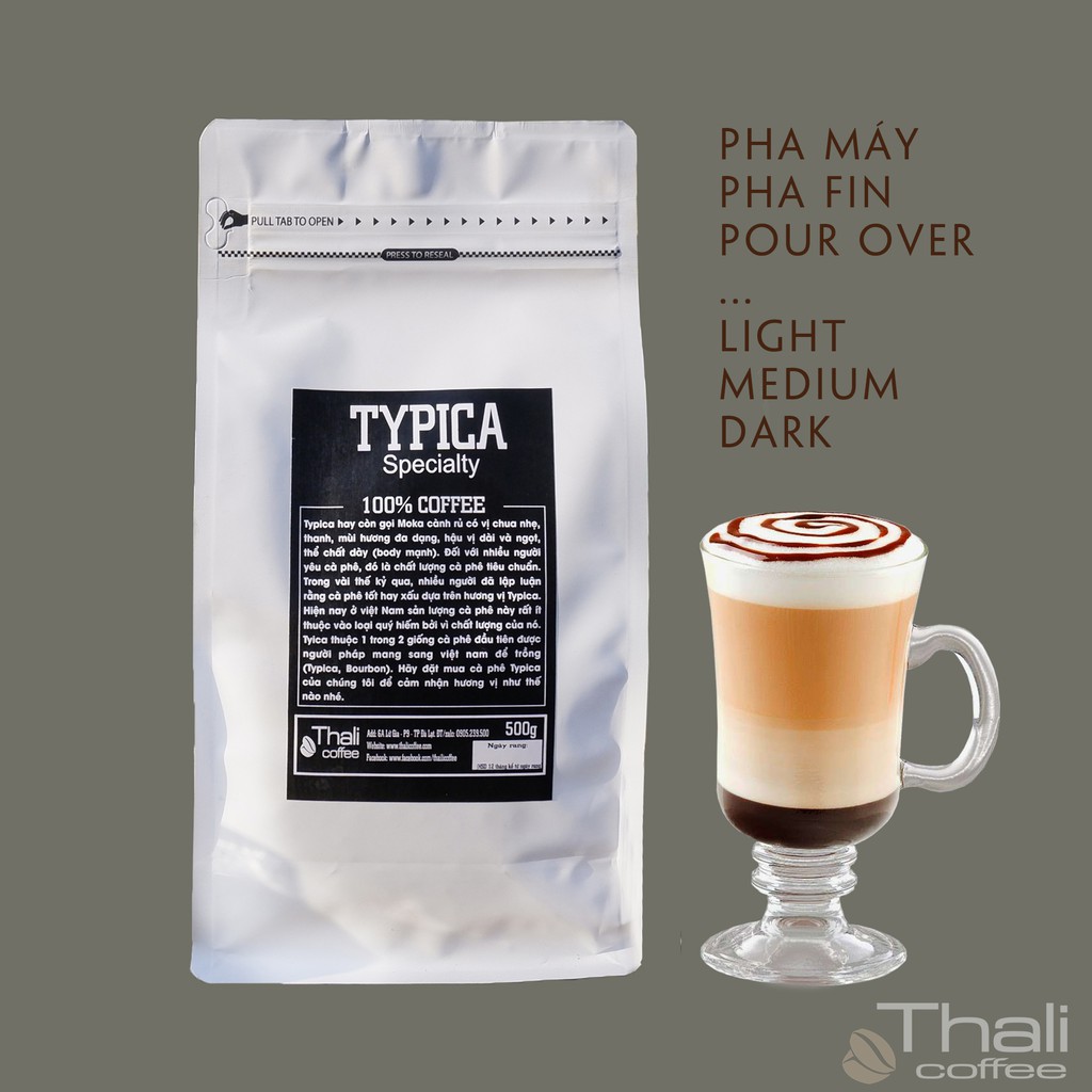cà phê sạch nguyên chất moka typica 1 KG
