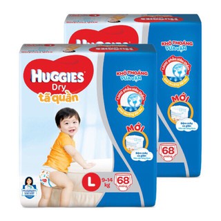 Combo 2 gói tã quần huggies l68 /xl62/xxl56