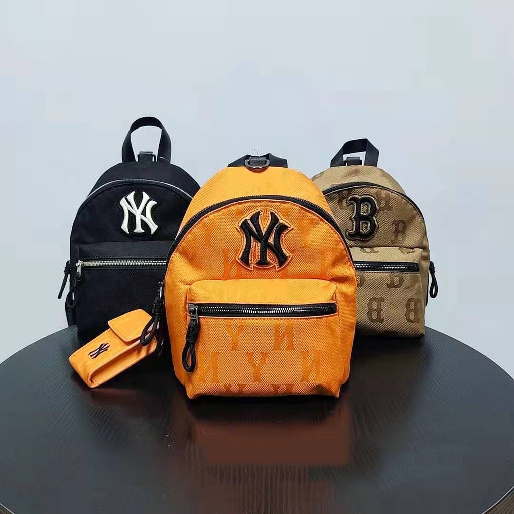 BALO MLB MONOGRAM NYLON JACQUARD MINI BACKPACK BOSTON RED SOX - 3ABKS011N 43BGD | CHUẨN XUẤT DƯ 1:1 | SẴN