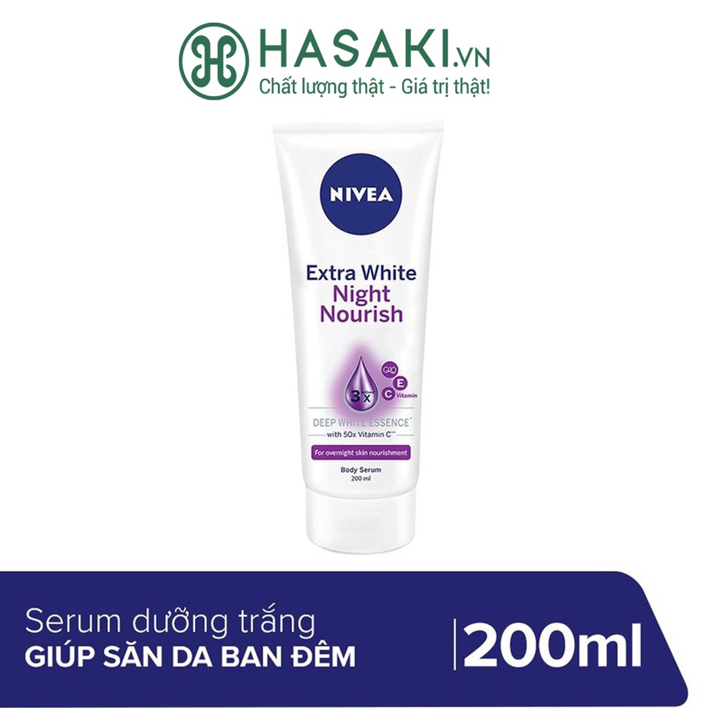 Tinh Chất Dưỡng Thể Giúp Da Săn Chắc Ban Đêm Nivea Extra White Night Nourish Body Serum