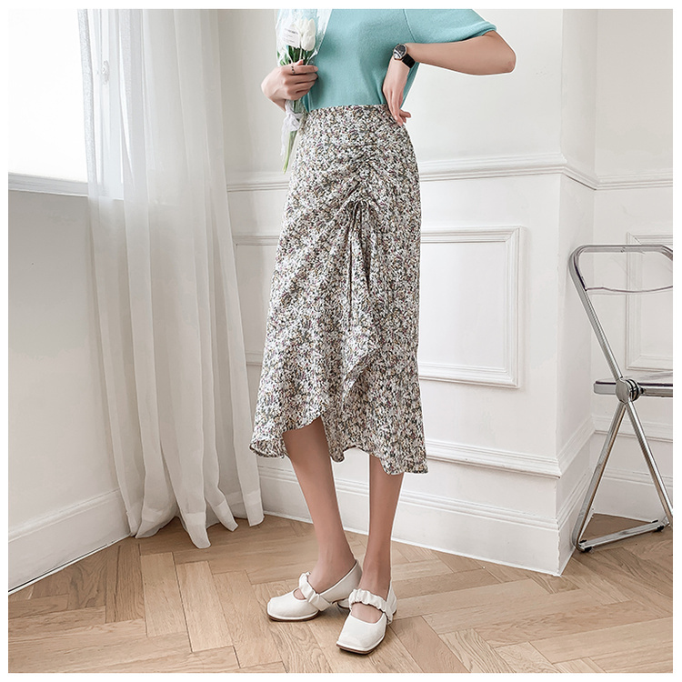 Chân Váy Chiffon Đuôi Cá Lưng Cao Dáng Chữ A In Họa Tiết Hoa Thời Trang Mùa Hè Mới Cho Nữ | BigBuy360 - bigbuy360.vn