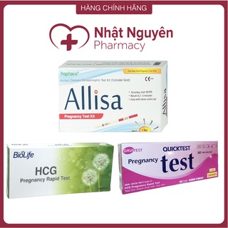 Que thử thai ALLISA, BIOLIFE HCG, QUICKTEST que thử thai nhanh