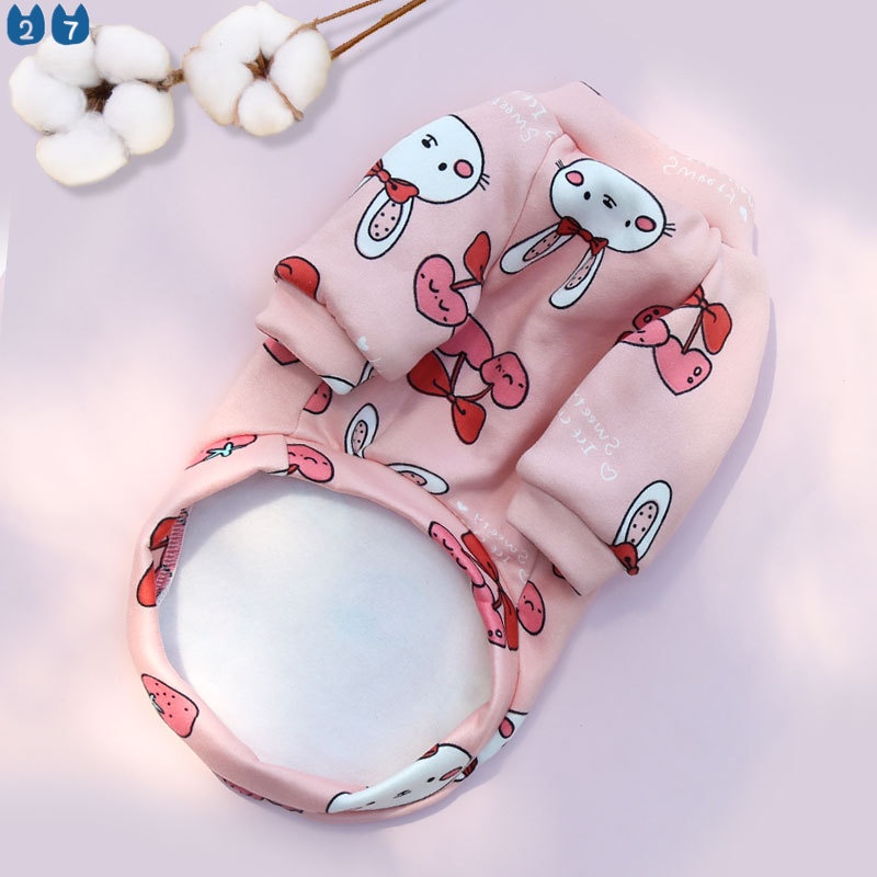 Áo Khoác Hoodie Chui Đầu In Họa Tiết Dễ Thương Cho Cún Cưng Cỡ Nhỏ XS-XXL