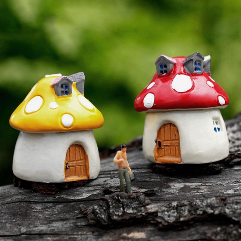 Đồ trang trí Cây Nấm Mini Dễ Thương Dùng Trang Trí Sân Vườn / Nhà Búp Bê DIY