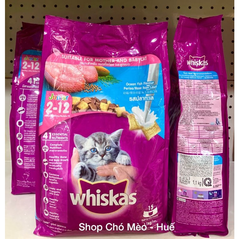 HẠT WHISKAS BAO 1KG2 MÈO LỚN VÀ MÈO CON