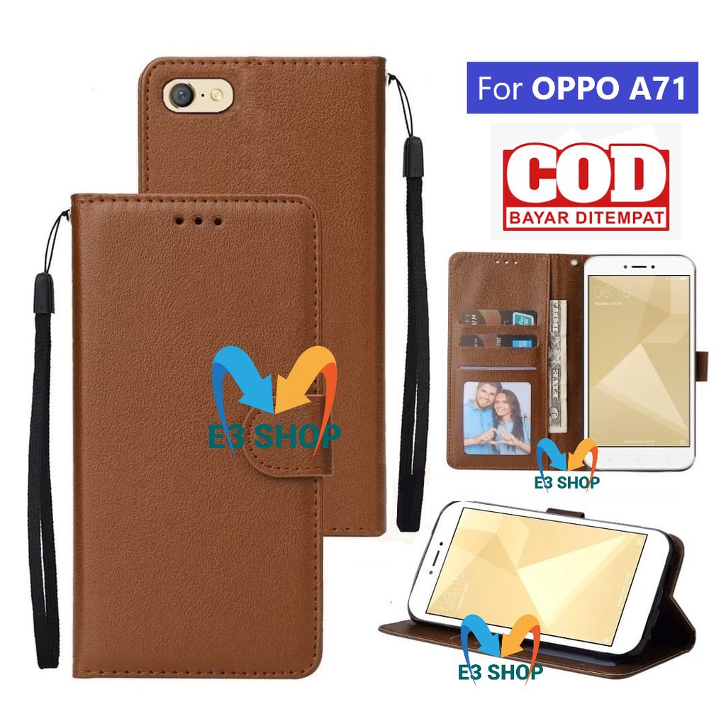 Lật Bao Da Điện Thoại Nắp Lật Kèm Ngăn Đựng Thẻ Cho Oppo A71 Mobile